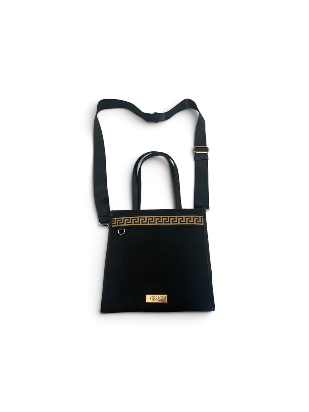 Versace Black and Gold Tote Bag